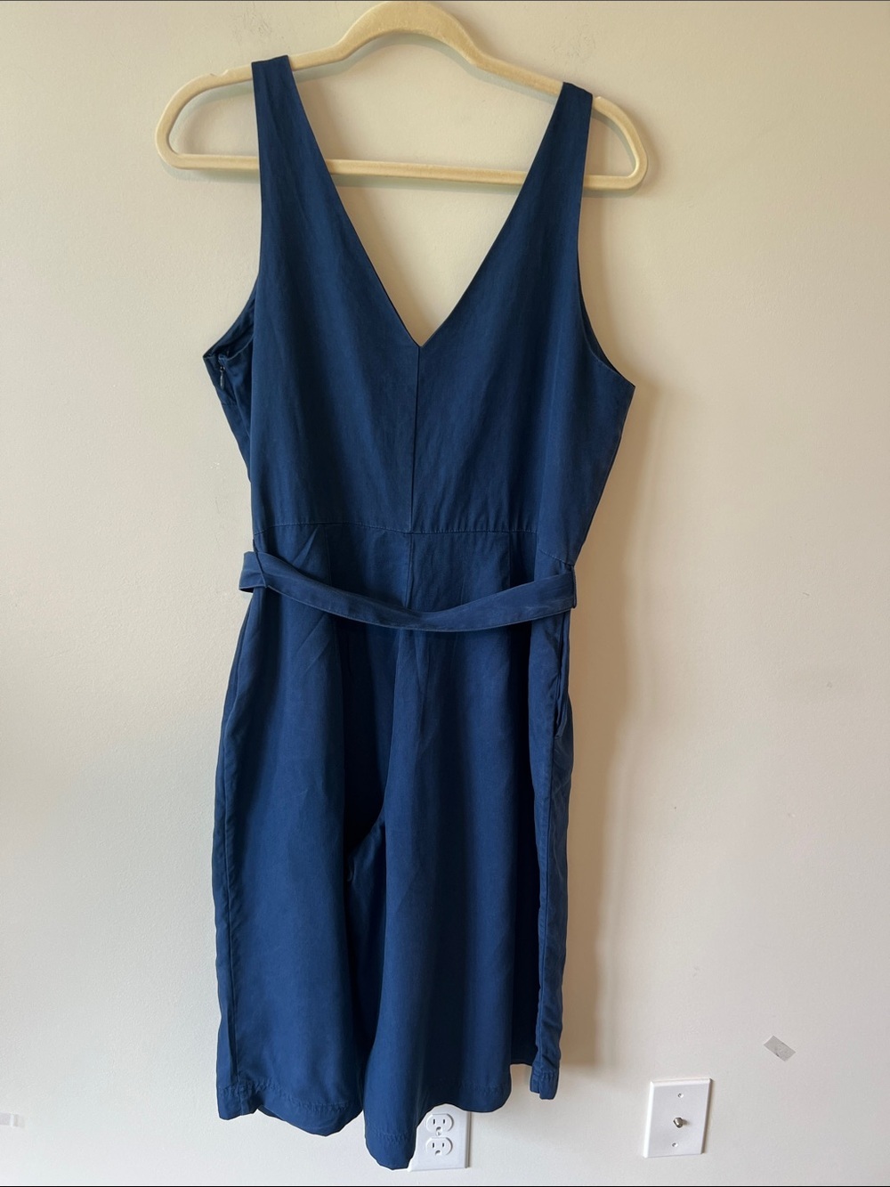 GAP TENCEL™ linen culotte jumpsuit in Comet Blue - Picture 6 of 11